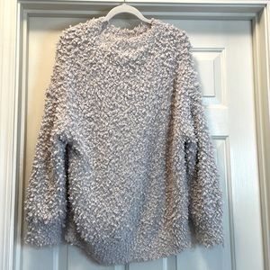 Pink Lily Light Gray Popcorn Sweater. Size small